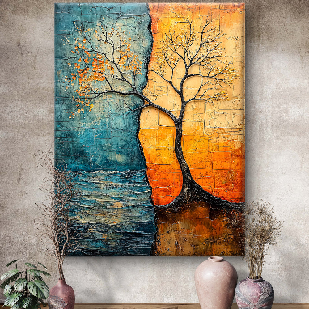 
                      
                        Wanddecoratie schilderij met water en vuur van pixure art lanaken
                      
                    