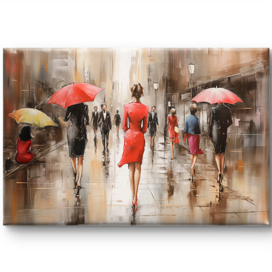 Elegance in the Rain - Exclusief canvas verkrijgbaar in diverse afmetingen