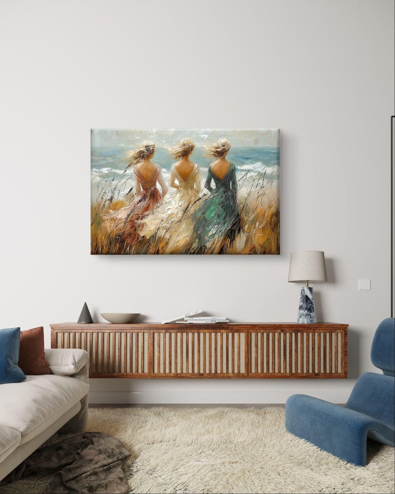 
                      
                        Samen in de wind - met drie vrouwelijke figuren - Pixure Art
                      
                    