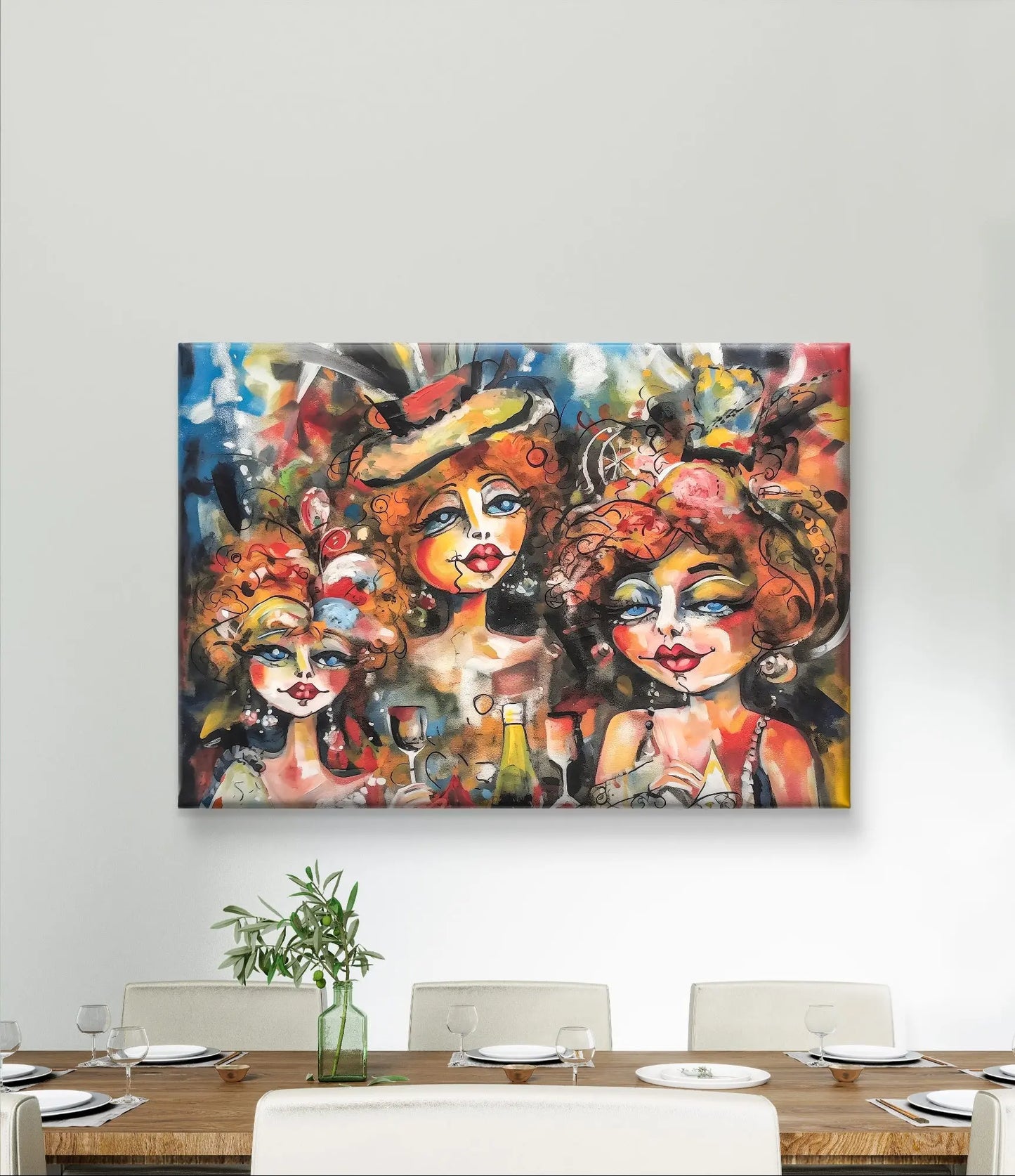 Dames van het Carnaval - Canvas in twee afmetingen verkrijgbaar !