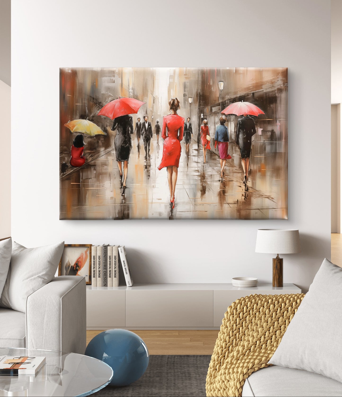 Elegance in the Rain - Exclusief canvas verkrijgbaar in diverse afmetingen