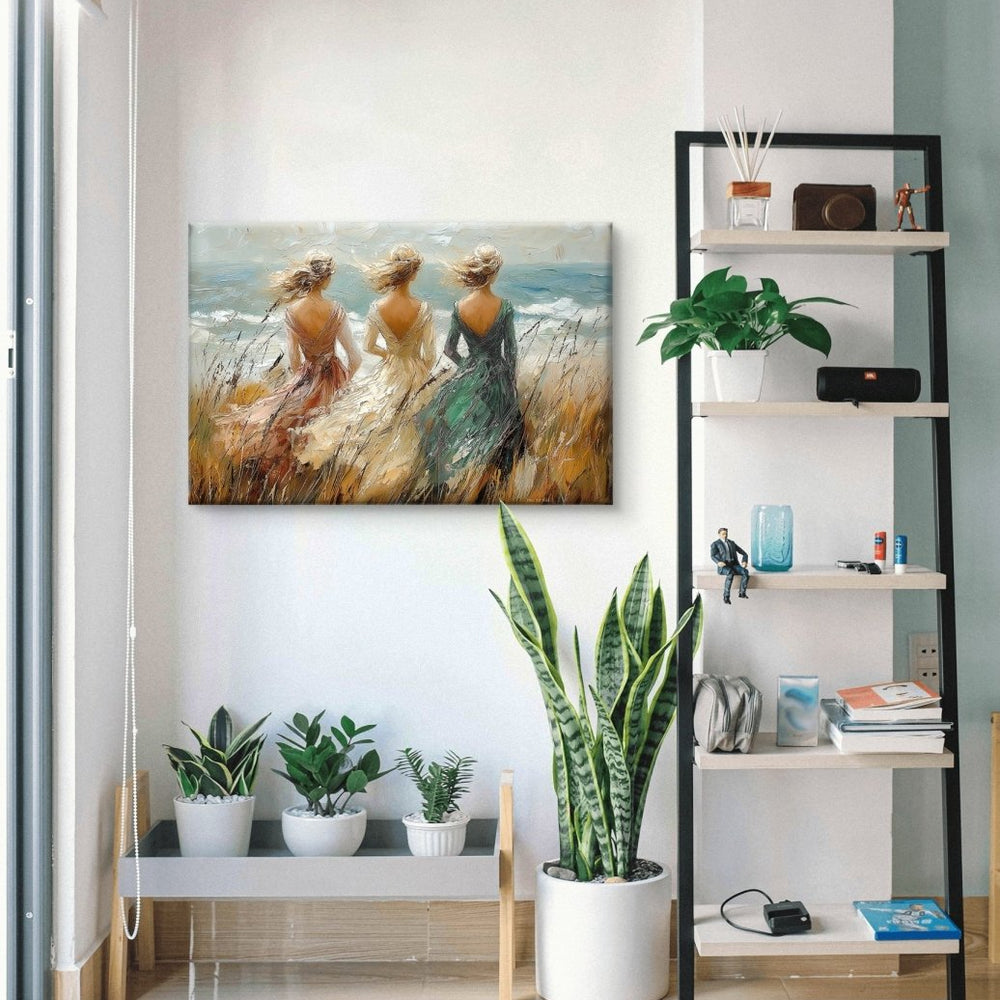 
                      
                        Samen in de wind - met drie vrouwelijke figuren - Pixure Art
                      
                    