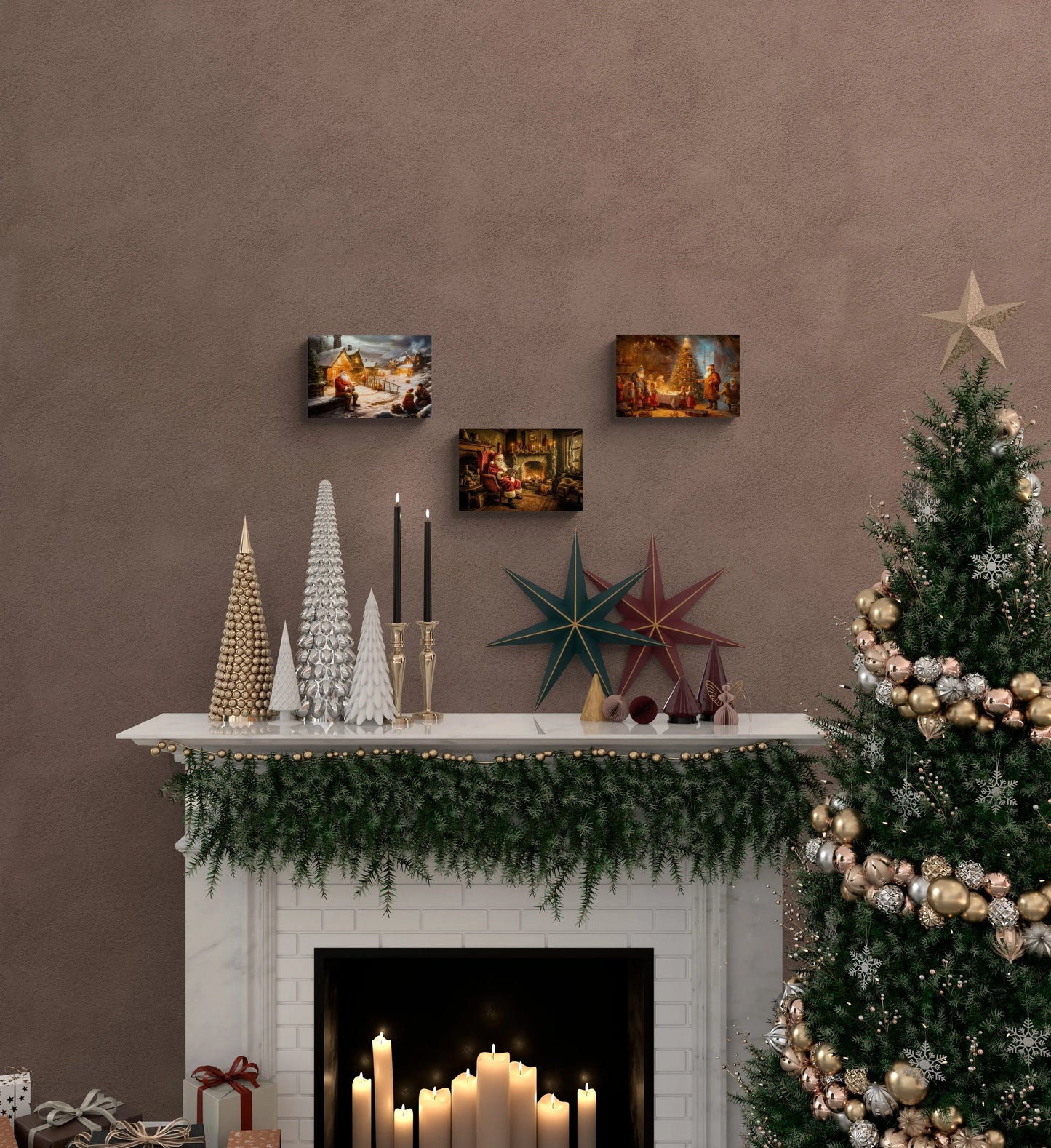 Kerstmagie in Drie Luiken – De Sfeer van Kerstmis in Huis - Drie Exclusieve kunstwerken in 1 bundel !