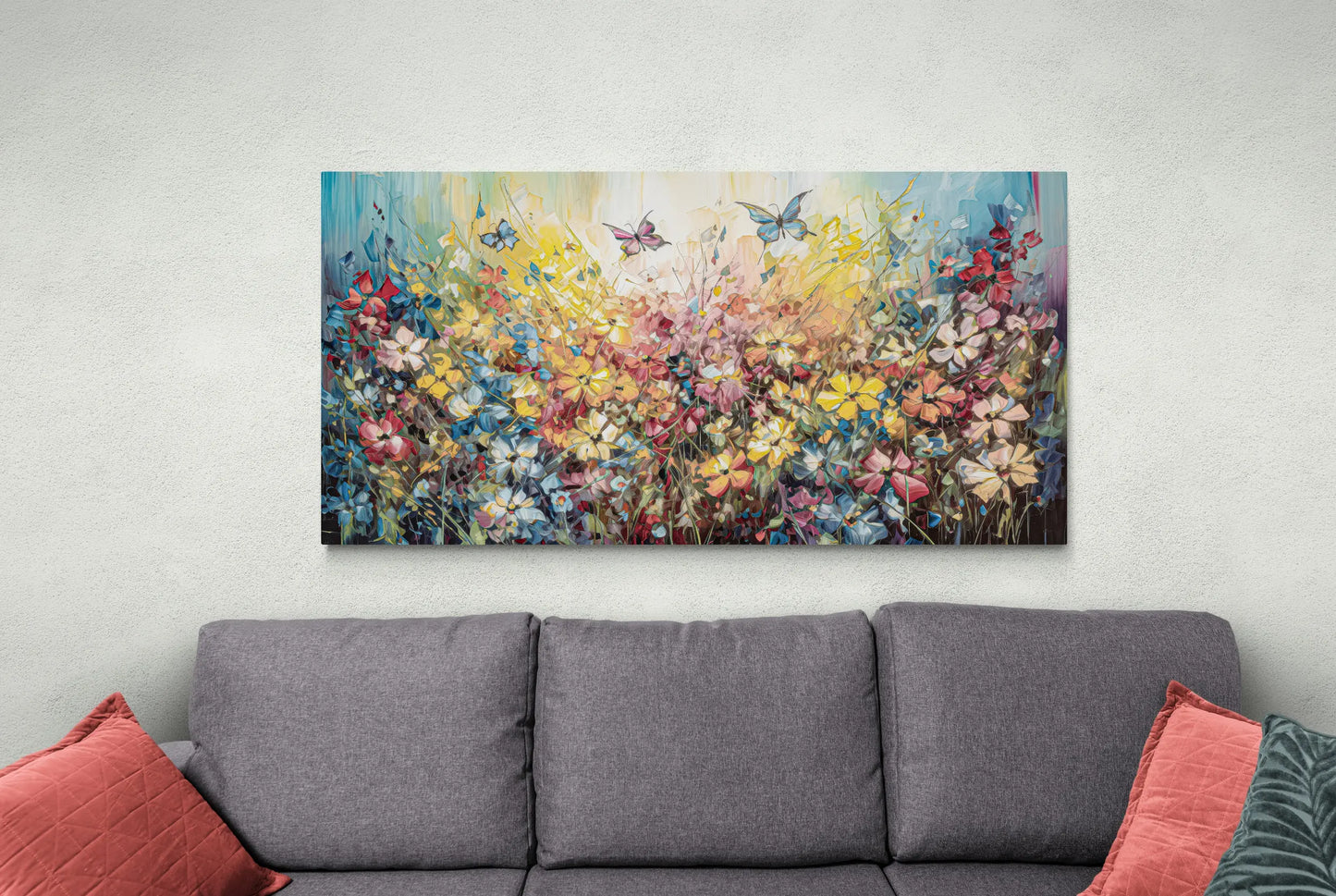 "Veld van vreugde" - Canvas van 120cm x 60cm