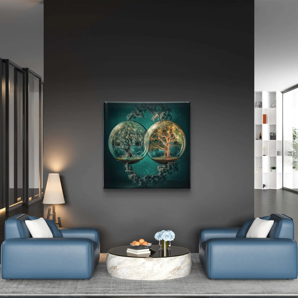 
                      
                        Parallelle Werelden van de Levensboom - Canvas afmetingen zijn 80cm x 80cm
                      
                    