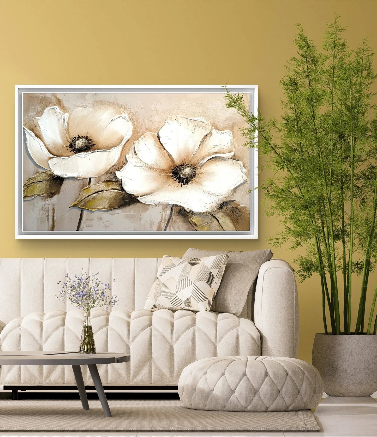 „Elegance in Bloom“ – Leinwand von 100 cm x 75 cm