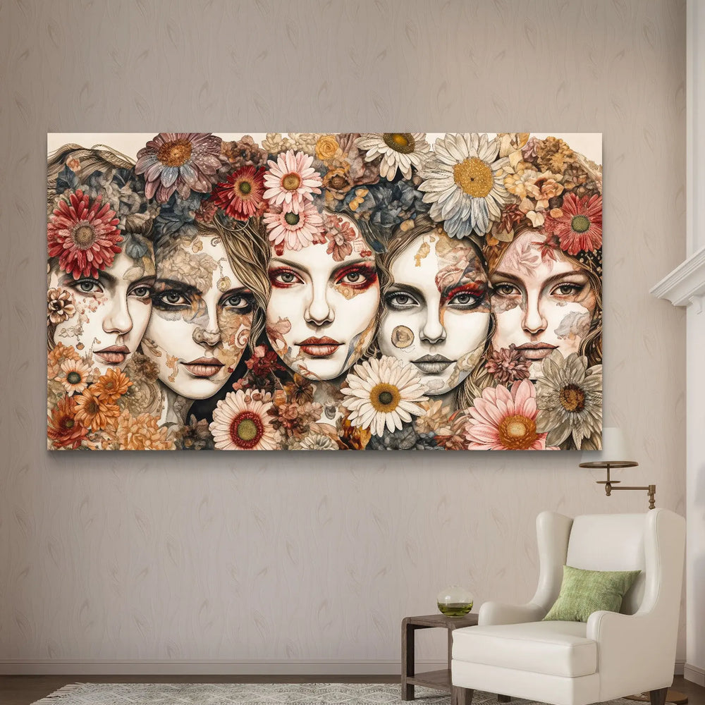 
                      
                        Blumenmosaik der Träume - Exklusive Kunst auf Leinwand in verschiedenen Größen
                      
                    