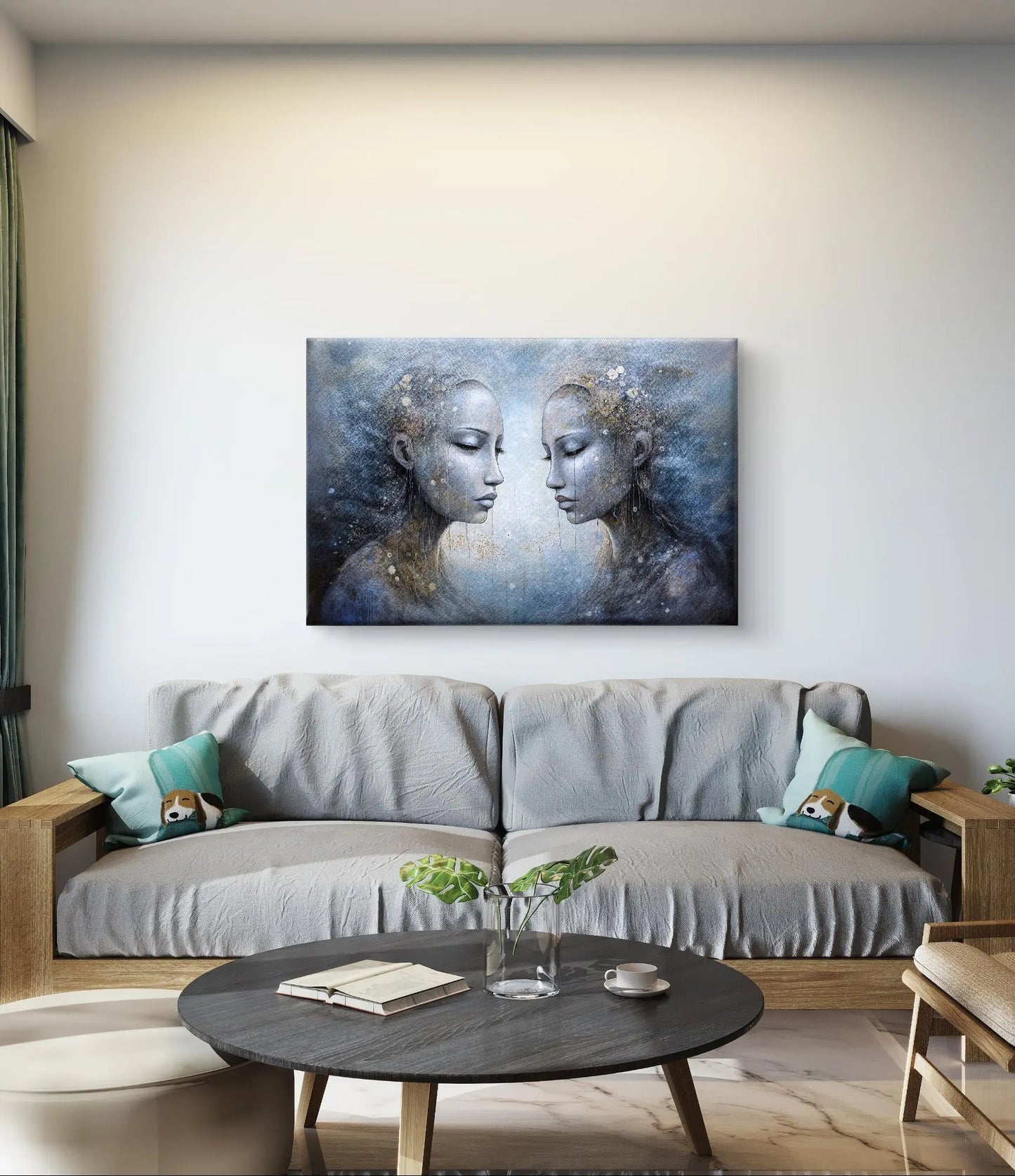 Tears in Heaven - Canvas met afmetingen 100cm x 75cm