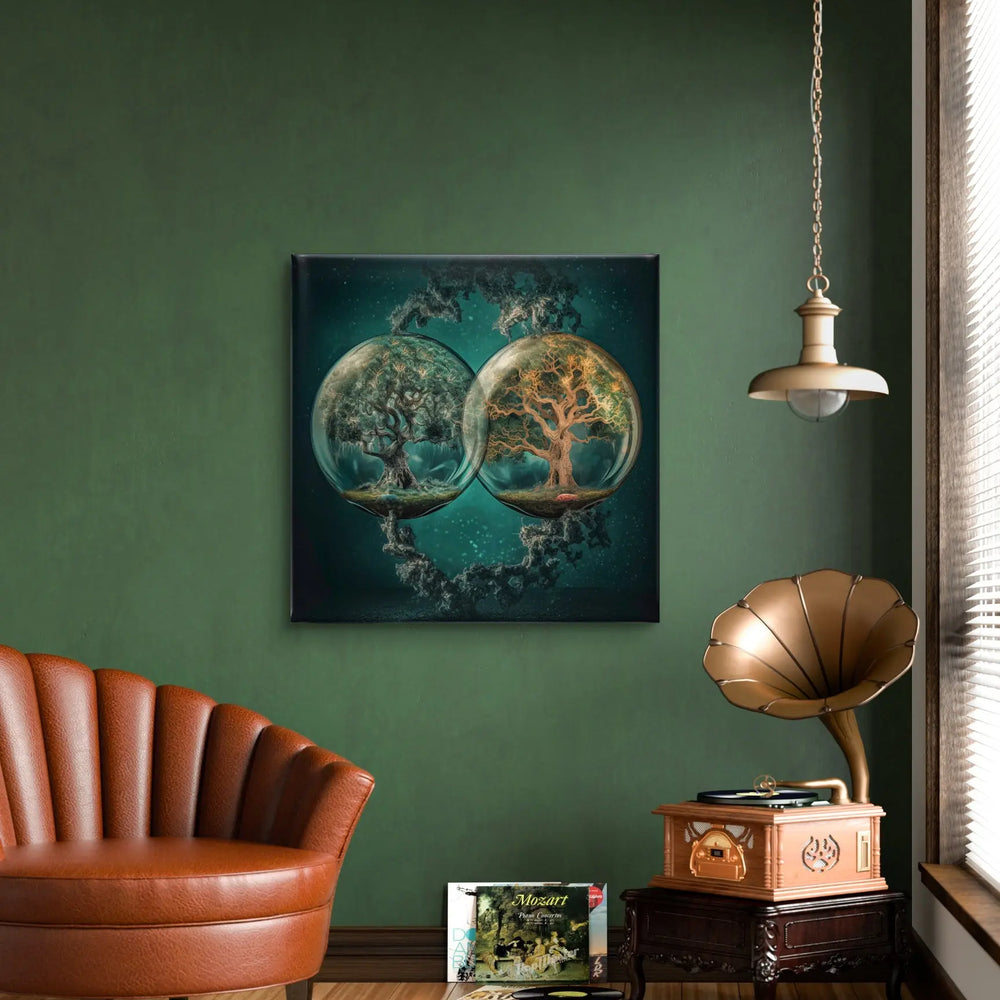 
                      
                        Parallelle Werelden van de Levensboom - Canvas afmetingen zijn 80cm x 80cm
                      
                    