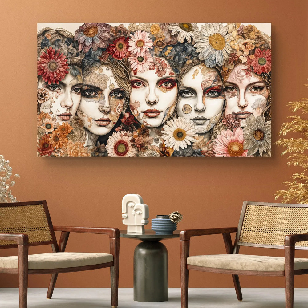 
                      
                        Blumenmosaik der Träume - Exklusive Kunst auf Leinwand in verschiedenen Größen
                      
                    