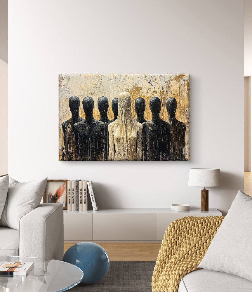 Zeer mooie en exclusieve wanddecoratie op canvas in de stilte van het oordeel