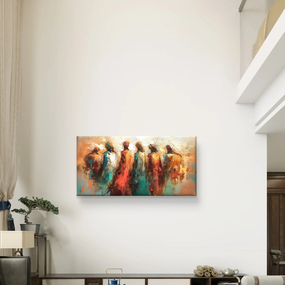 
                      
                        Canvas muurdecoratie boven dressoir
                      
                    