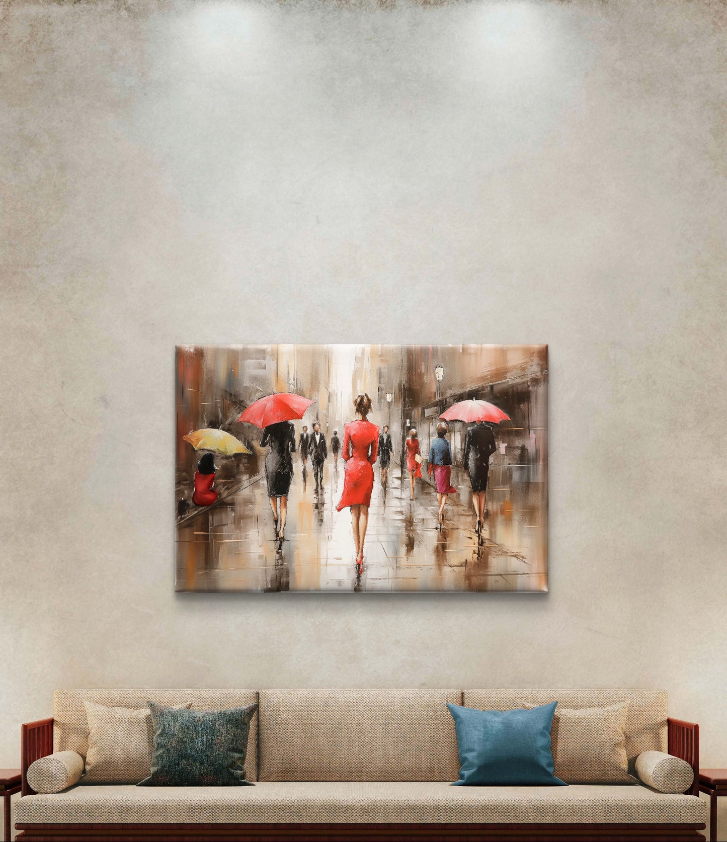 Elegance in the Rain - Exclusief canvas verkrijgbaar in diverse afmetingen