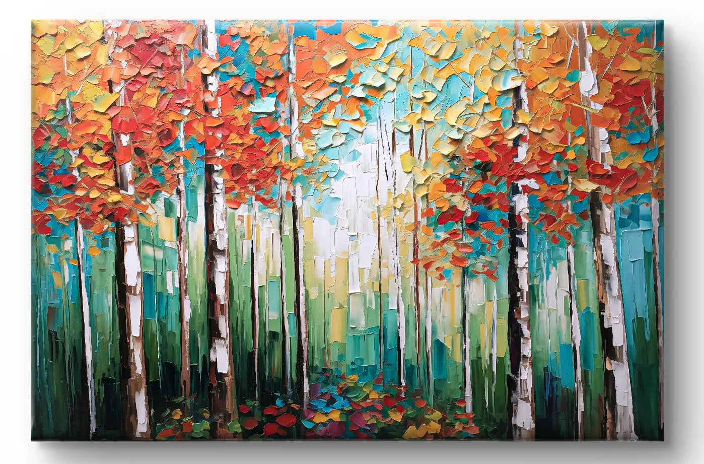 Herfstkleuren in de Hoogte - Canvas afmetingen : 120cm x 80cm