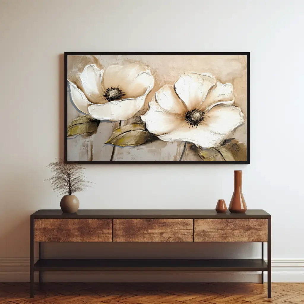 „Elegance in Bloom“ – Leinwand von 100 cm x 75 cm