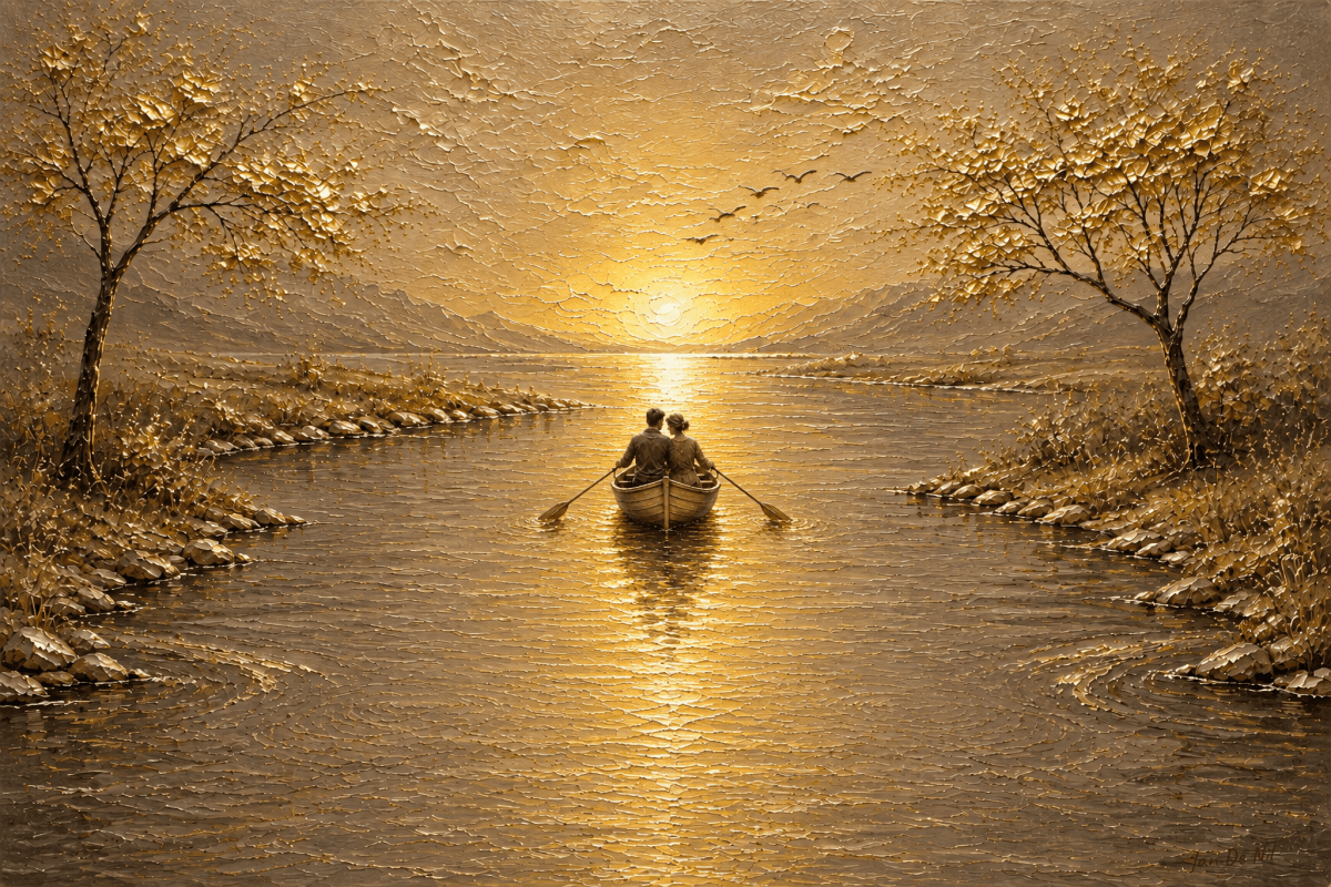 Samen op Koers – Canvas of Acrylglas Wanddecoratie - Pixure Art