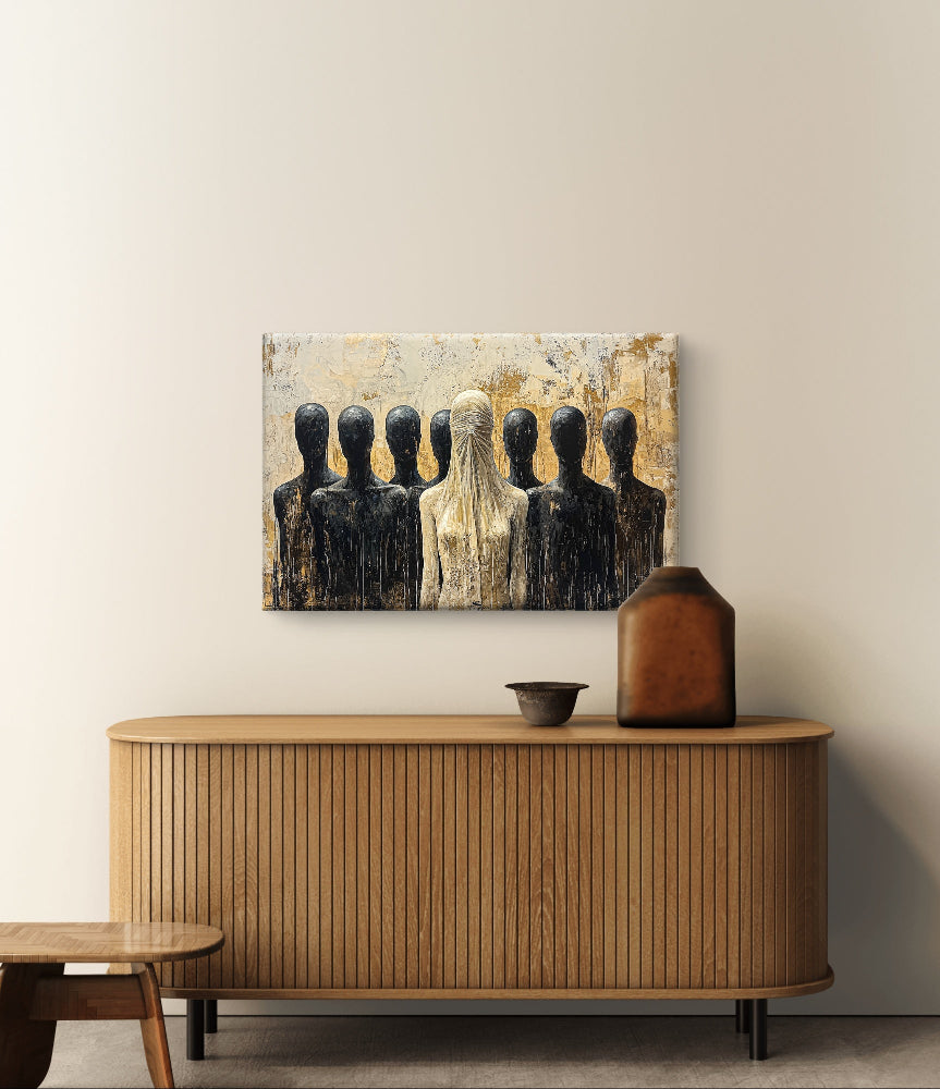 wanddecoratie op canvas, exclusief kunstwerk met prachtige kleuren die in alk interieur kunnen passen