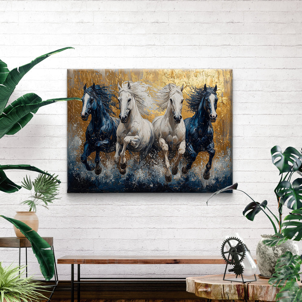 
                      
                        Canvas schilderij met paarden in gallop- exclusieve kunst van pixure art Lanaken. Door Jan De Nil 
                      
                    